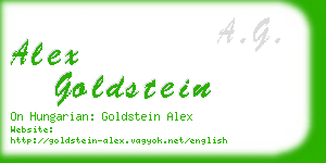 alex goldstein business card